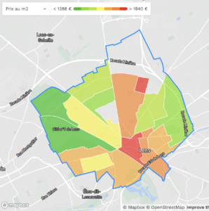 prix au m2 lens 2025